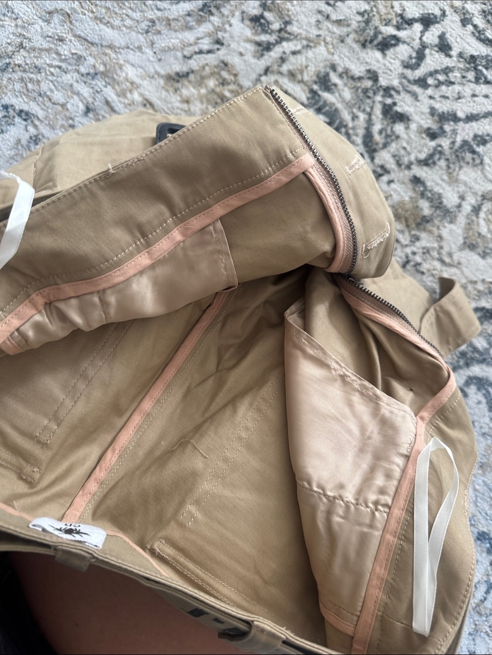 Dior Beige High-Waist Cotton Bermuda Shorts with J'Adior Belt - Picture 5 of 6
